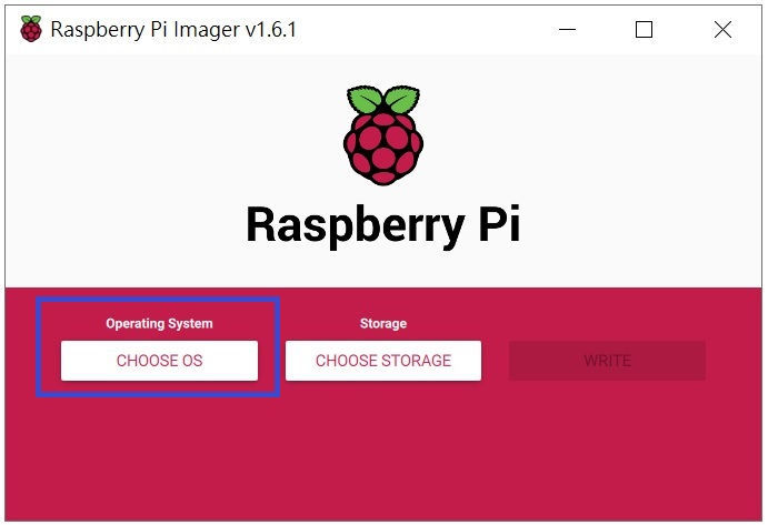 raspberry pi imager-choose os