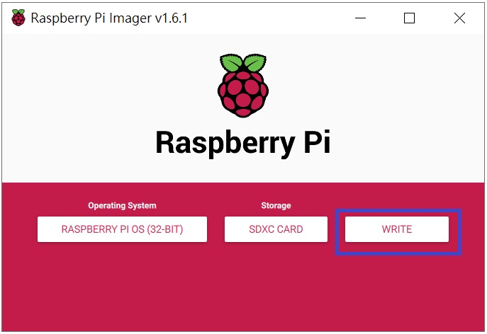 raspberry pi imager-write