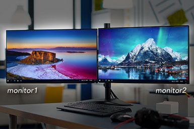 How to Set Different Desktop Background on Dual Monitors | Gechic
