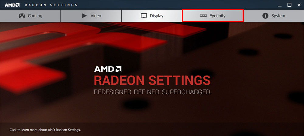 顯示卡設定-AMD eyefinity